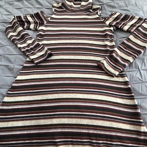 Hem & Thread Cold Shoulder Long Sleeve Dress